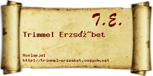Trimmel Erzsébet névjegykártya