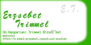 erzsebet trimmel business card